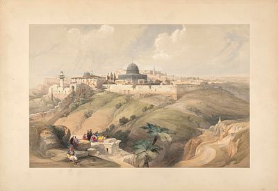 דייוויד רוברטס – אוסף ליתוגרפיות צבעוניות – לונדון, 1842-1845 – אתרים בירושלים וברחבי ארץ ישראל. 