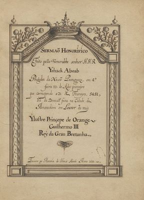 Manuscript, Sermon in Honor of King William III of England – Amsterdam, 1691 – Authored by 