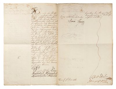 Document Signed by Empress Maria Theresa – Vienna, 1764 – Approval of Request of Alexander 