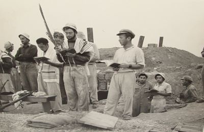 Photo Print Jewish Israel Israeli Army 1948 Independence War Kibbutz Saad Sukkot
. #10320