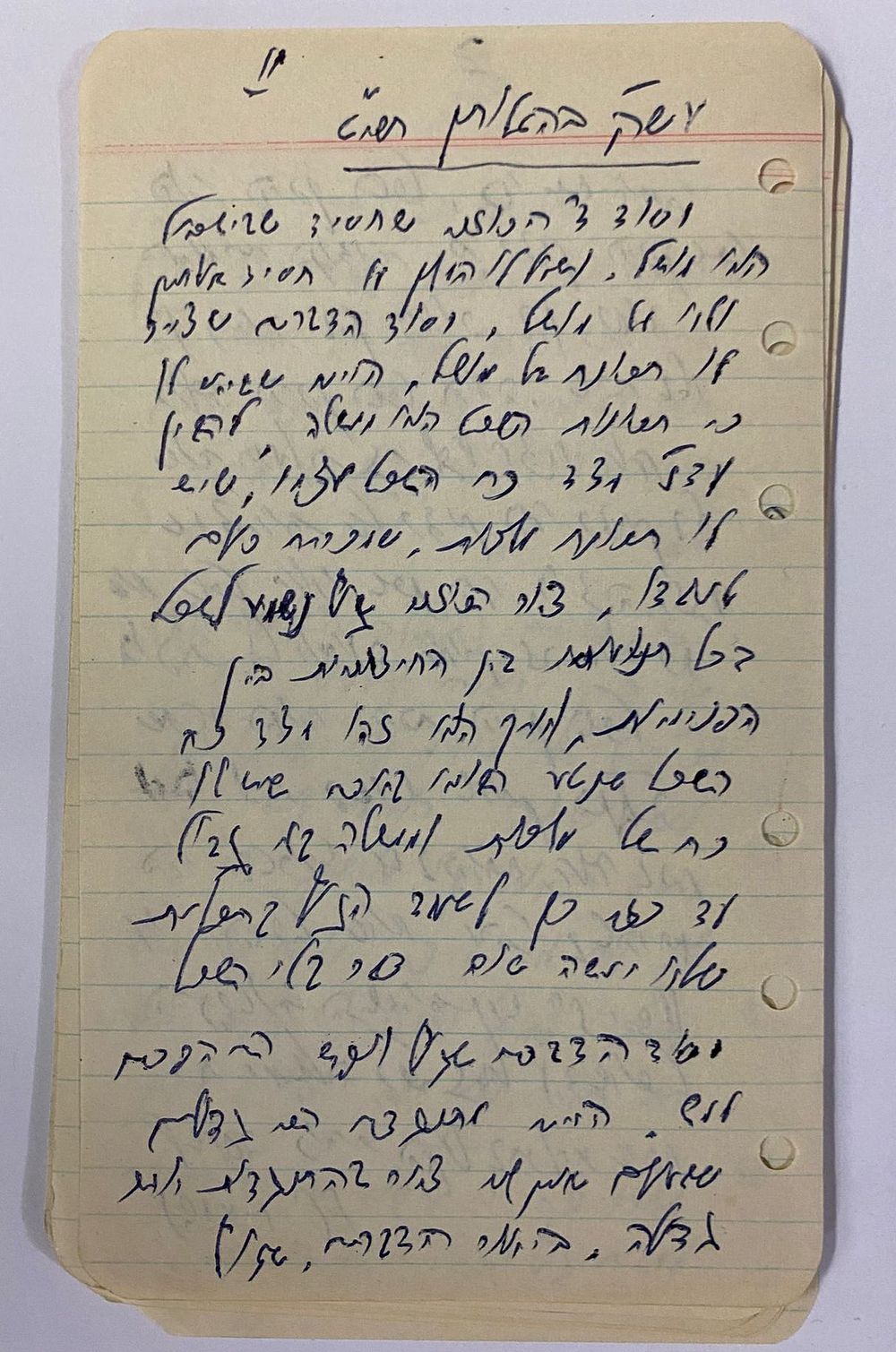 כתב יד קדשו של הגאון רבי לייב מאלין זצ"ל. . 14 עמ' בכתב יד.