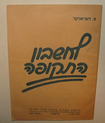 מעניין - שנה להצבעה באו"ם. ספר "לחשבון התקופה", מאת פנחס לבון (לוביאניקר) מפא"י. תל־אביב, כסלו 
