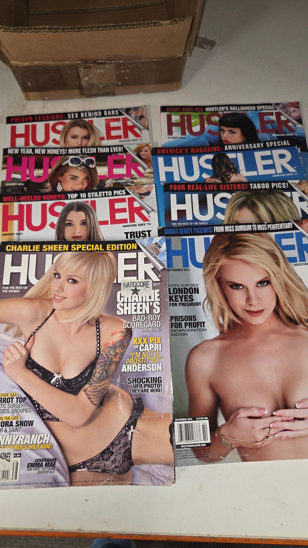 Lot 172 – A Collection of Adult Hustler Magazines and Bonus DVDs
