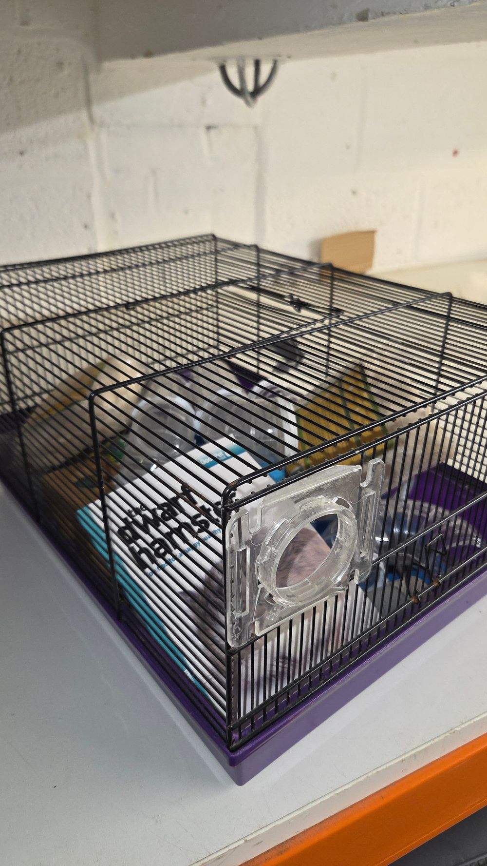 Lot 174 – A Small Animal Wire Cage and Hemp Bedding