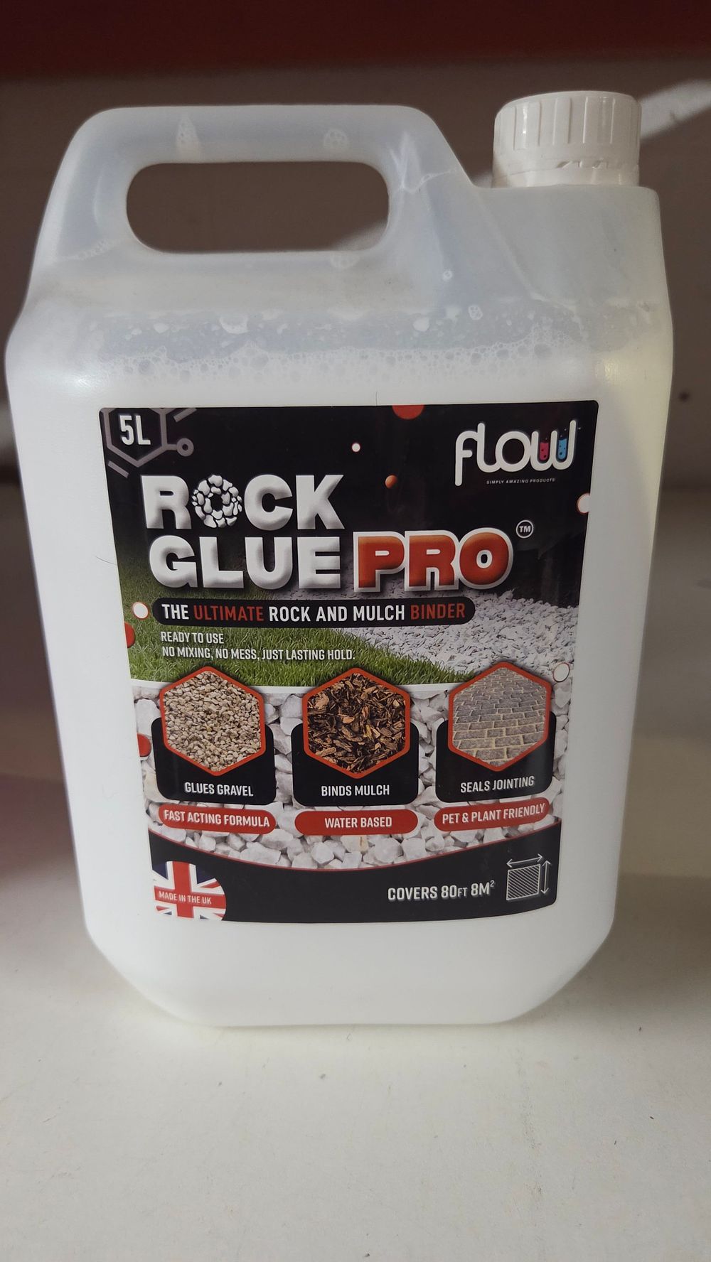 Lot 184 – Flow Rock Glue Pro Ultimate Rock and Mulch Binder 5L