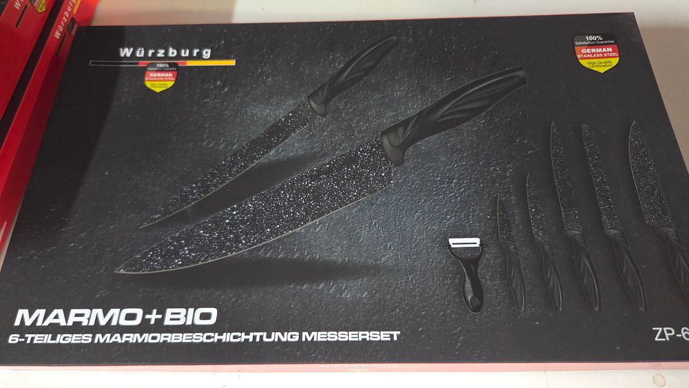 Lot 195 – Würzburg MARMO+BIO 6-Piece Marble Coated Knife Set ZP-6