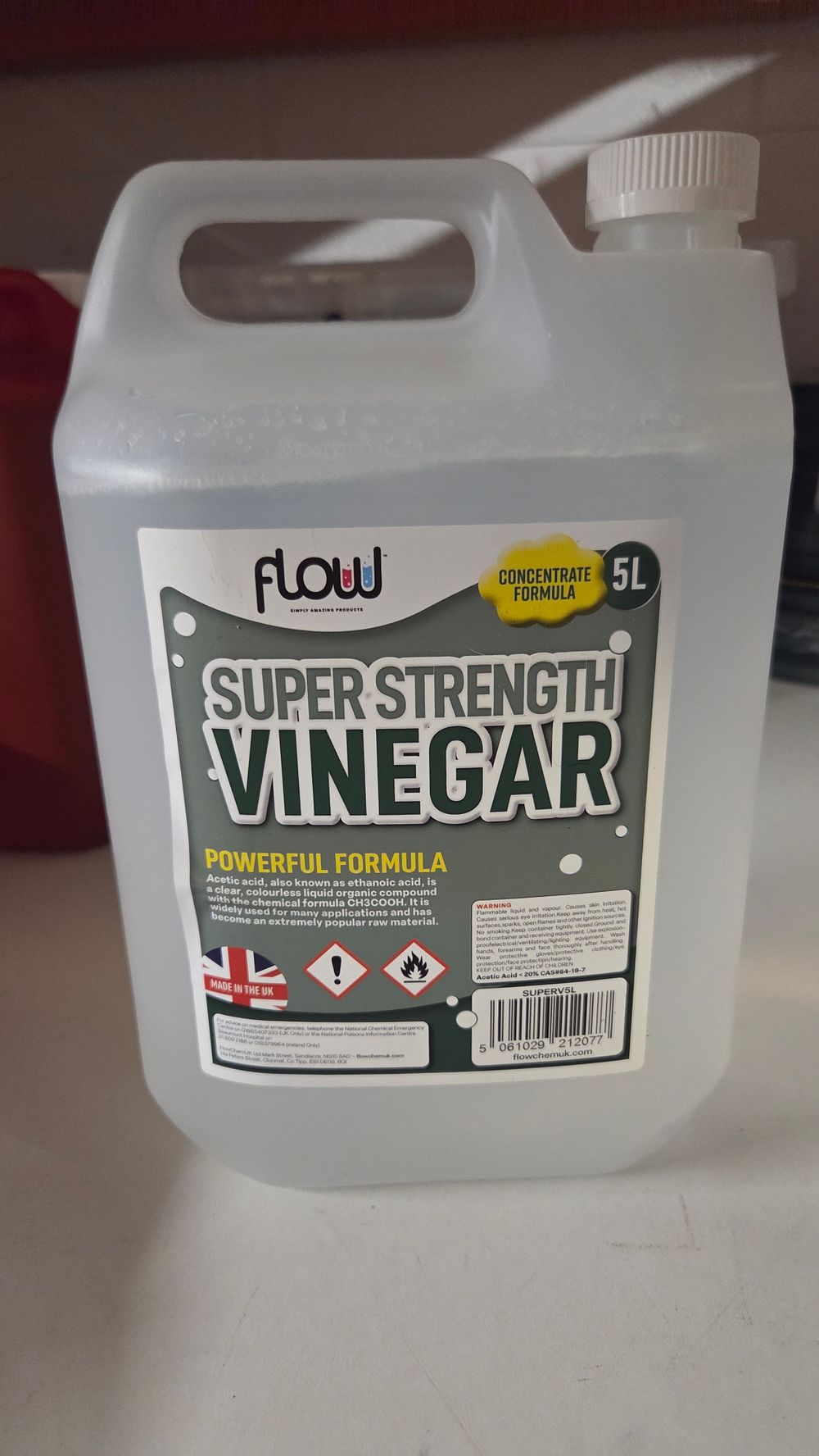Lot 200 – 5 Litre Flow Super Strength Vinegar Concentrate