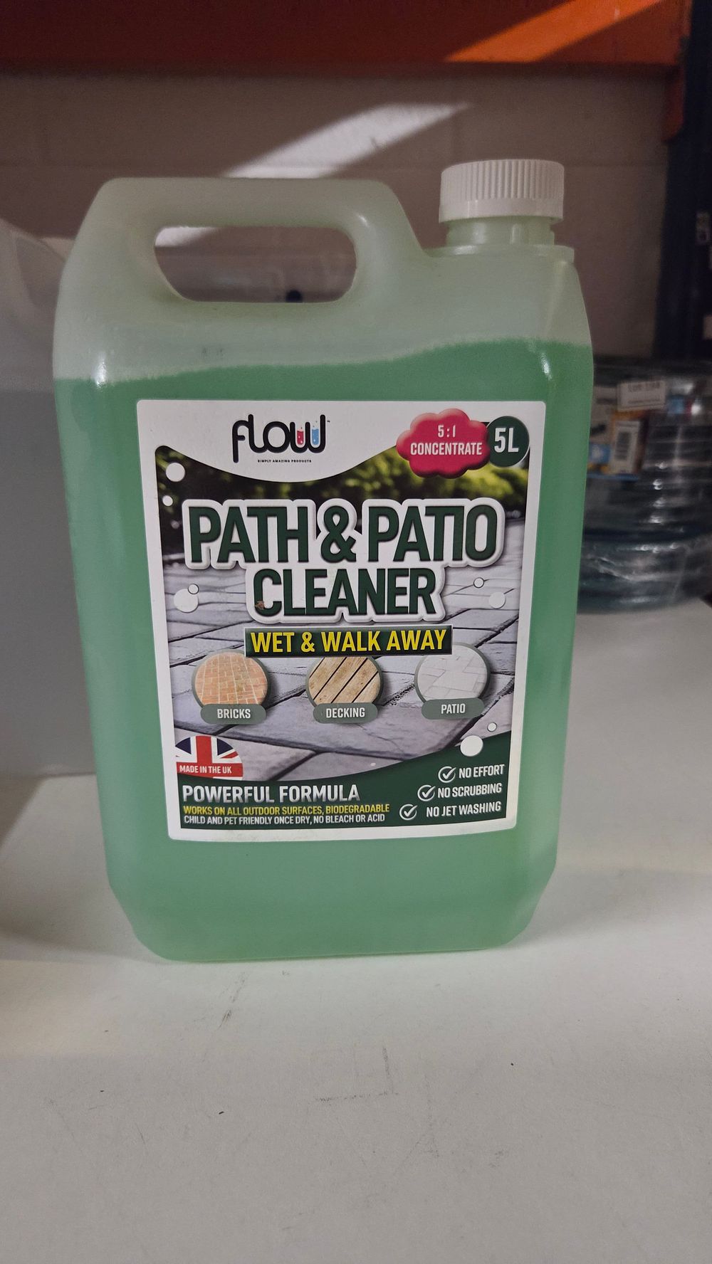 Lot 201 – 5 Litre Flow Wet and Walk Away Path and Patio Cleaner