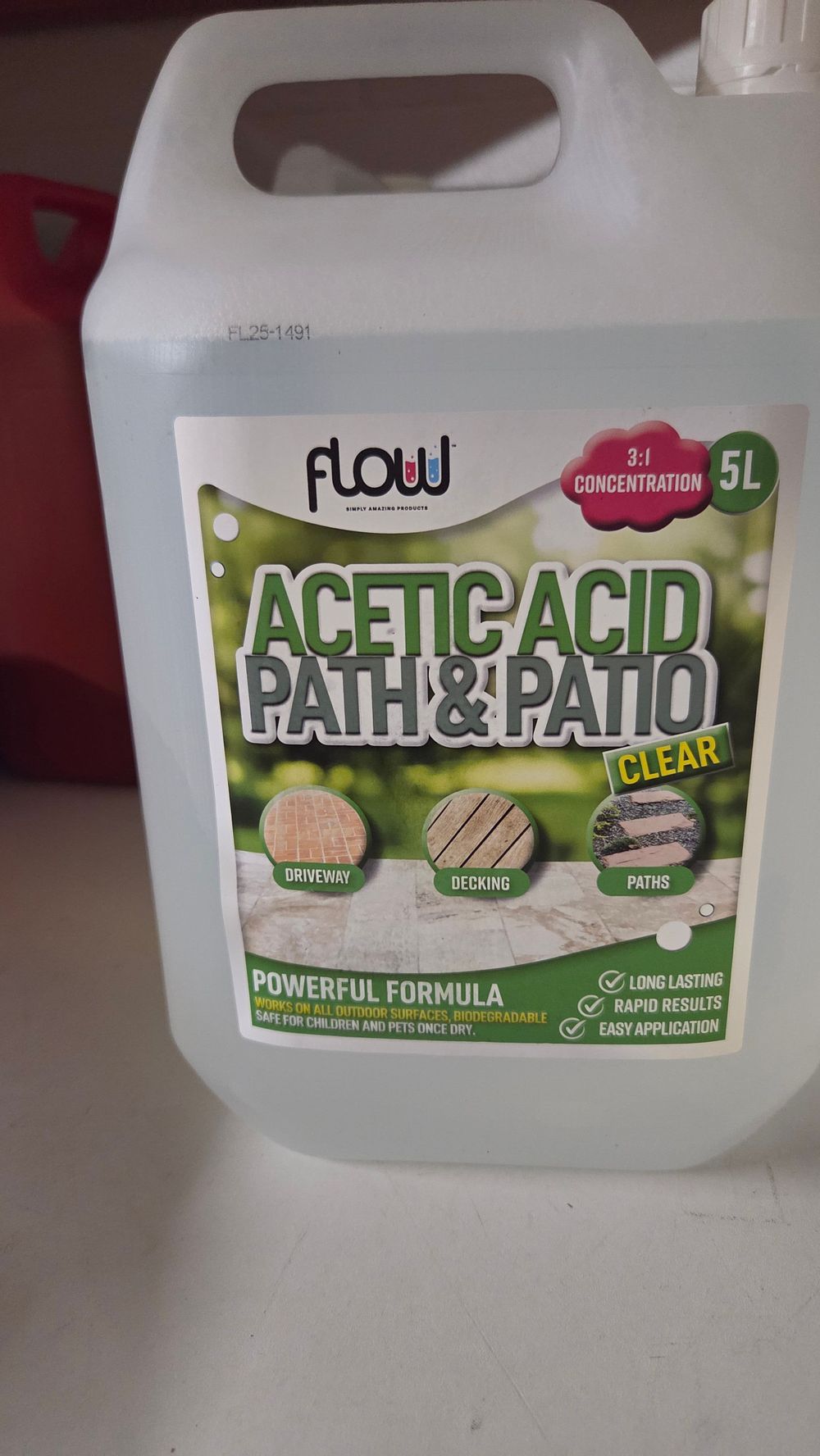 Lot 202 – 5 Litre Concentrated Acetic Acid Path and Patio Cleaner