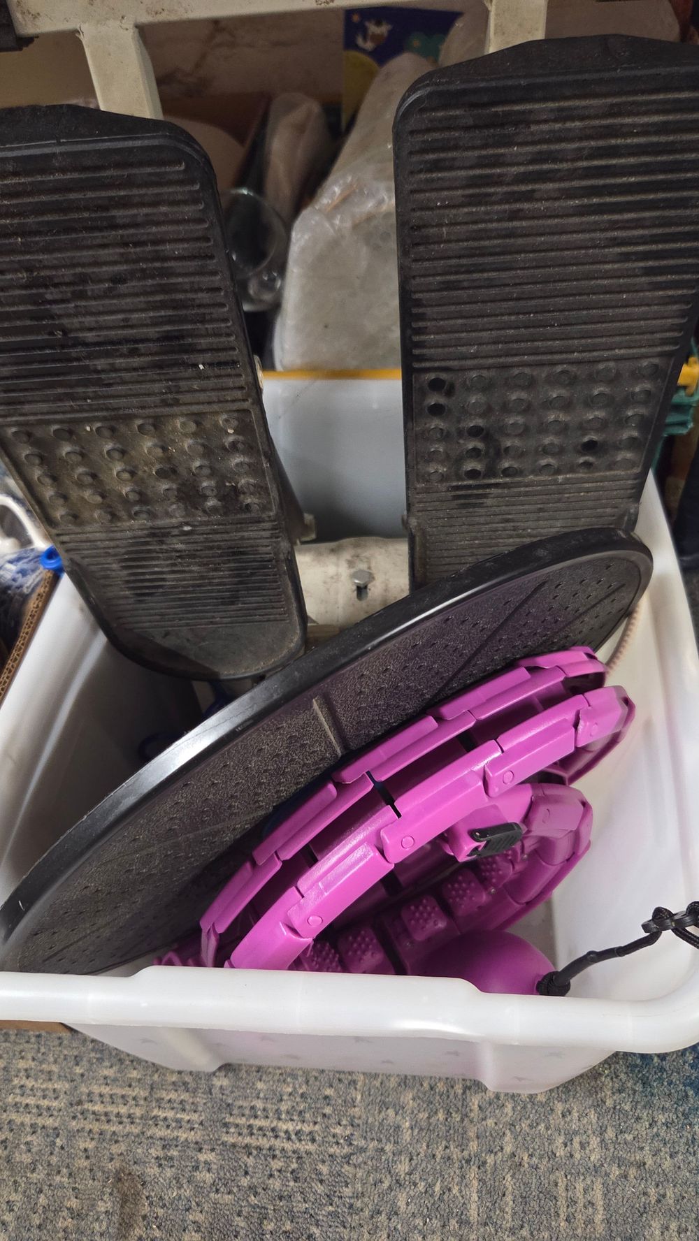 Lot 211 – A Collection of Exercise Equipment Including Stepper and Hula Hoop