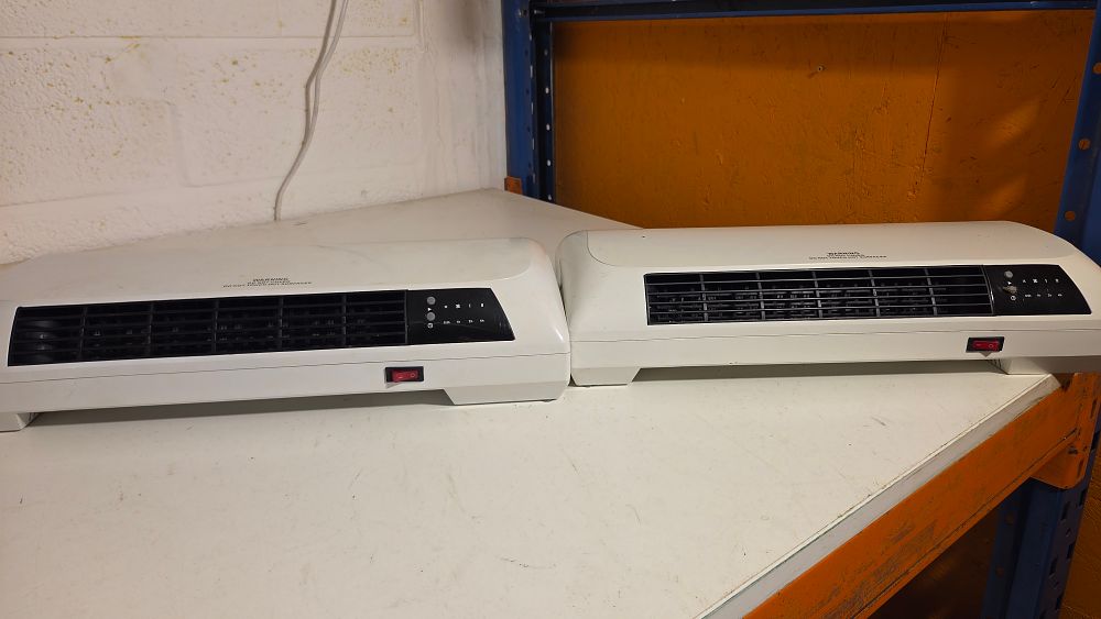 Lot 268 – 2 Wall Mounted Electric Fan Heaters w/o