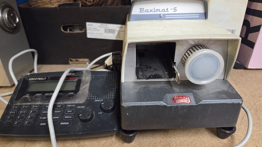 Lot 346 – Two Electronics Including Uniden Radio Scanner and Braun Projector