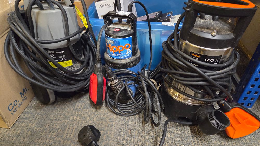 Lot 351 – 3 Water Pumps, Including Von Haus, Clark and Titan
