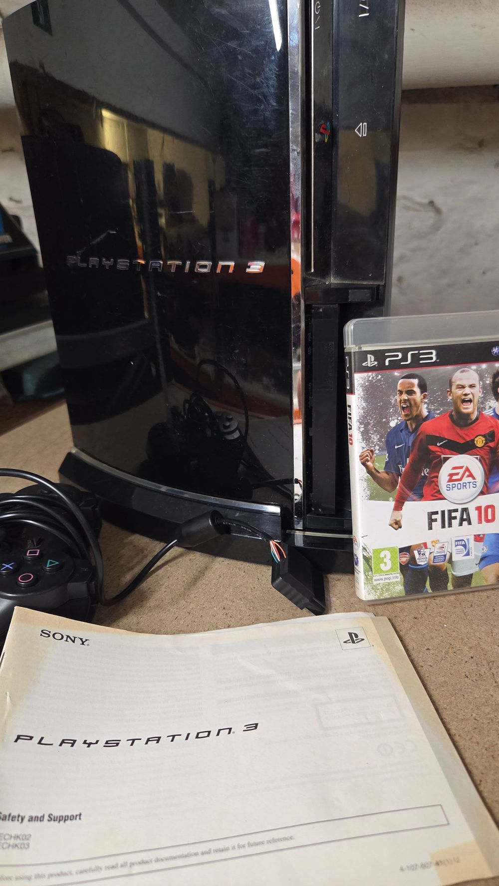 Lot 353 – Sony PlayStation 3 Console with Controller and FIFA 10