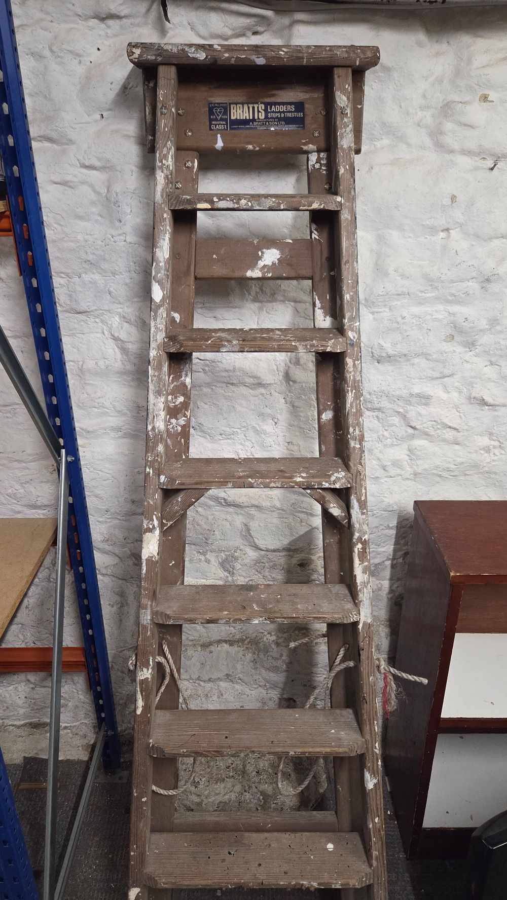 Lot 390 – Vintage A. Bratt and Son Ltd Wooden Step Ladder