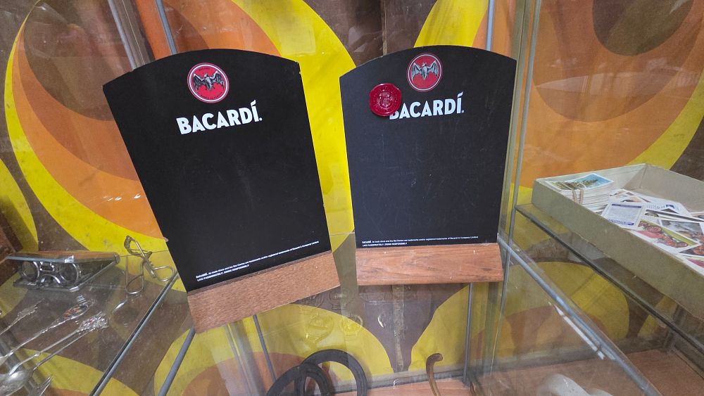 Lot 613 – A Pair of Bacardi Branded Chalkboard Signs
