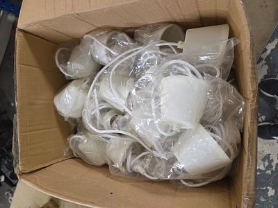 A Collection of White Silicone E27 Pendant Light Fittings. A collection of white silicone 