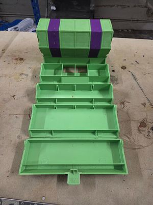 Vintage Rolykit Roll-Up Storage Box