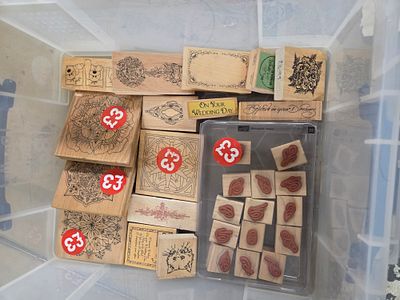 A Collection of Stampin Up Wood Mounted Rubber Stamps