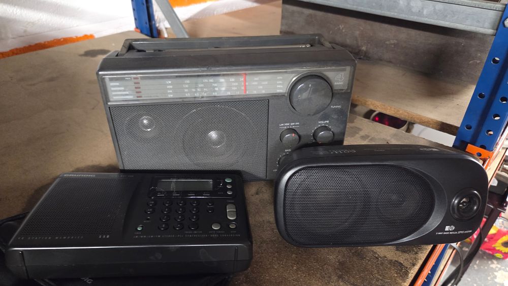 Lot 219 – A Trio of Portable Radios and a Pye Speaker