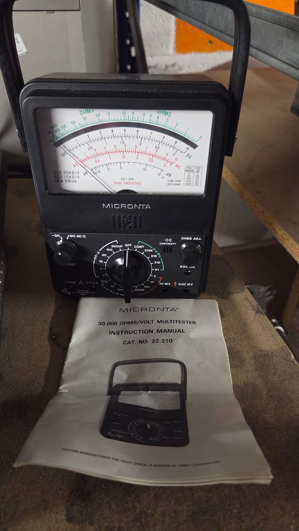 Lot 223 – Micronta 22-210 Multitester and Instruction Manual