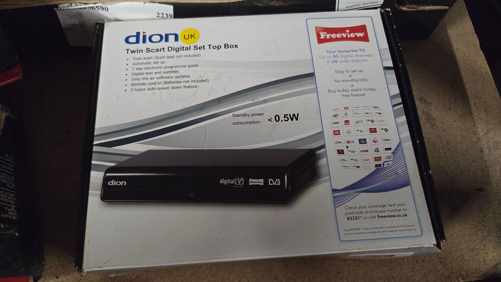 Lot 234 – Dion UK Twin Scart Digital Set Top Box