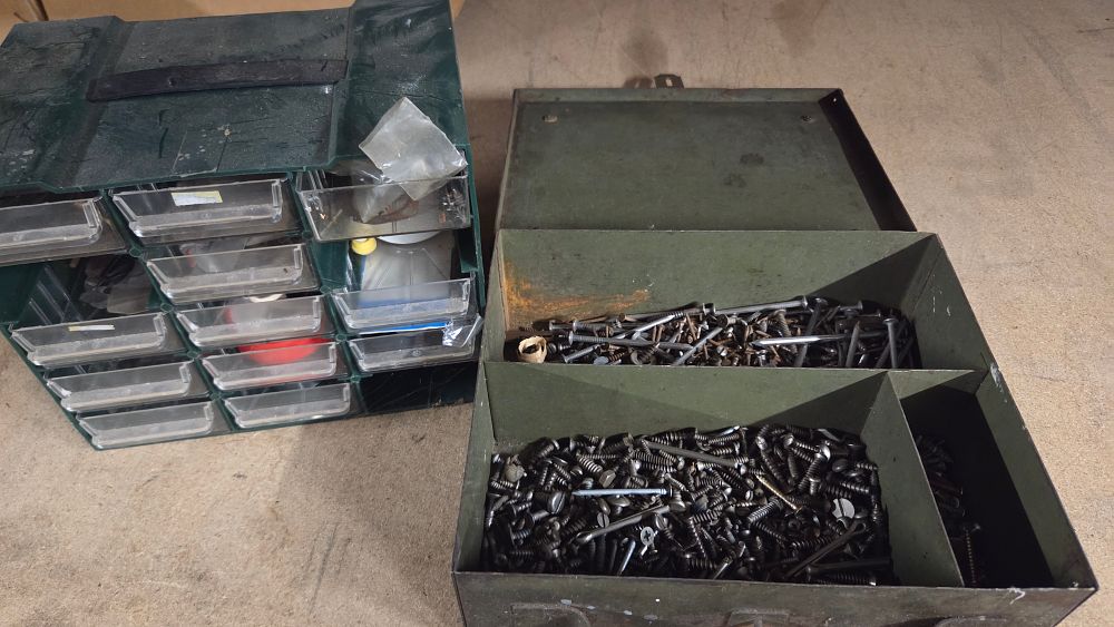 Lot 262 – Two Organisers Containing Assorted Screws and Nails