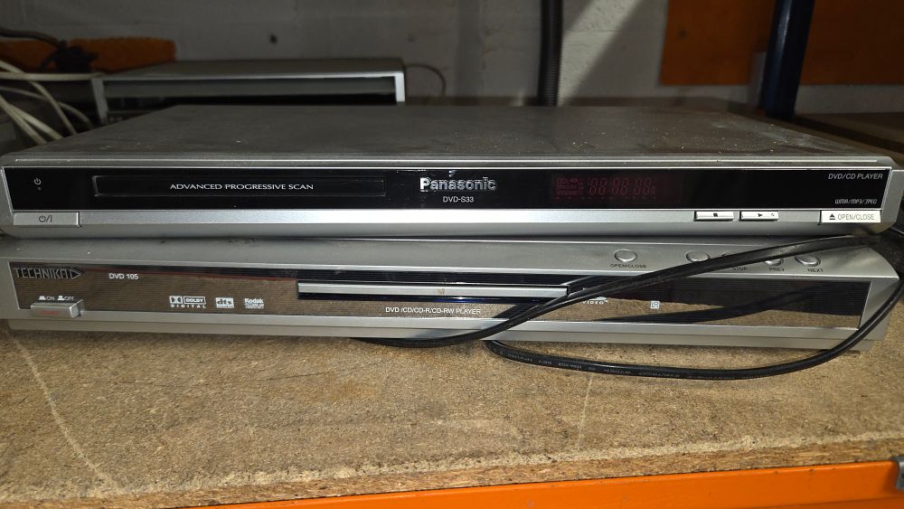 Lot 271 – Two Silver DVD Players Including Panasonic and Technika Models. Powers on