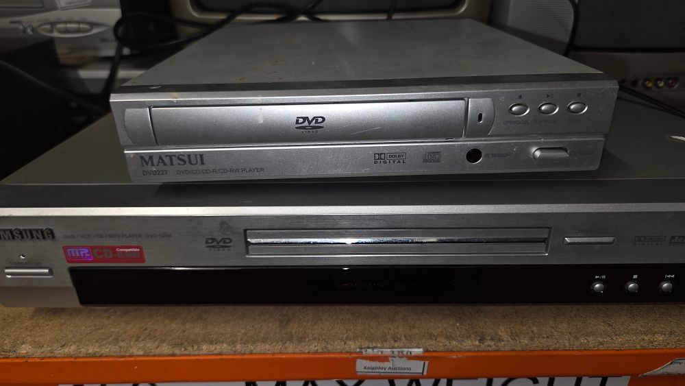 Lot 311 – Two DVD Players Matsui DVD227 and Samsung DVD-S224 power on