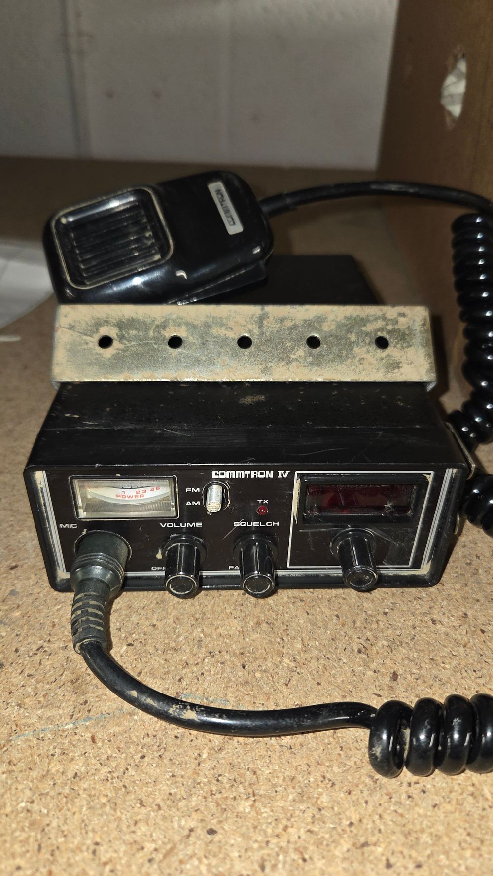 Lot 323 – Commtron IV Mobile Transceiver Radio with Microphone and Bracket