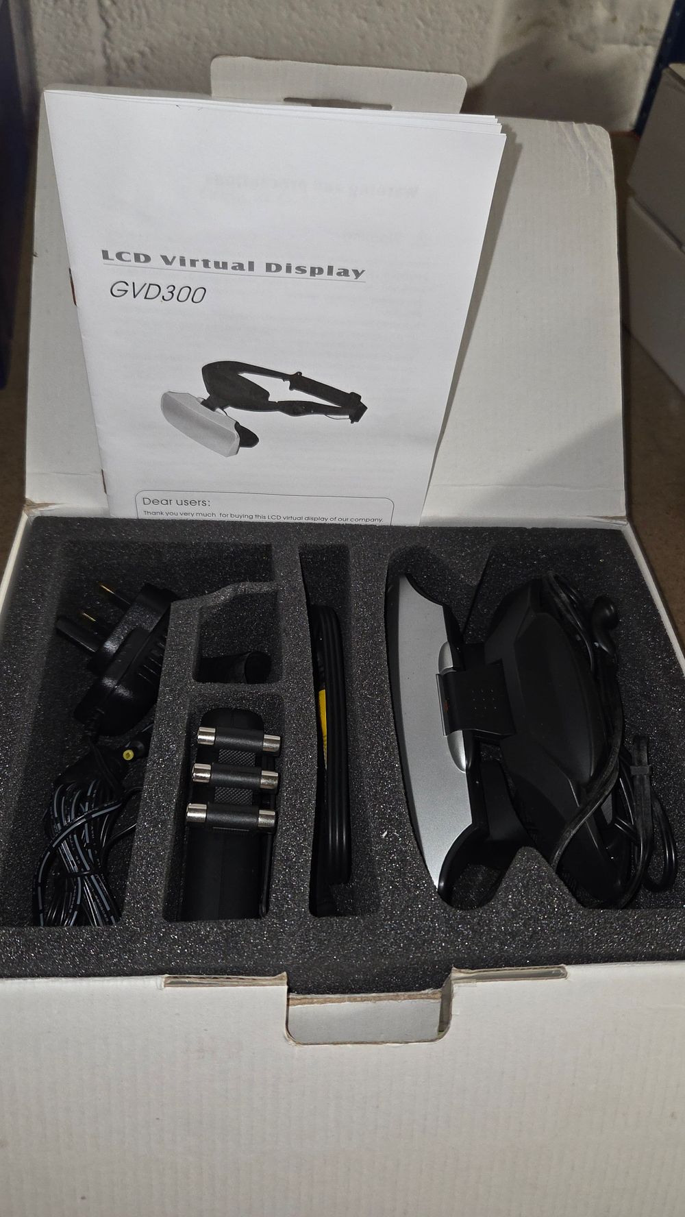 Lot 333 – Two LCD Virtual Display GVD300 Headsets and Accessories