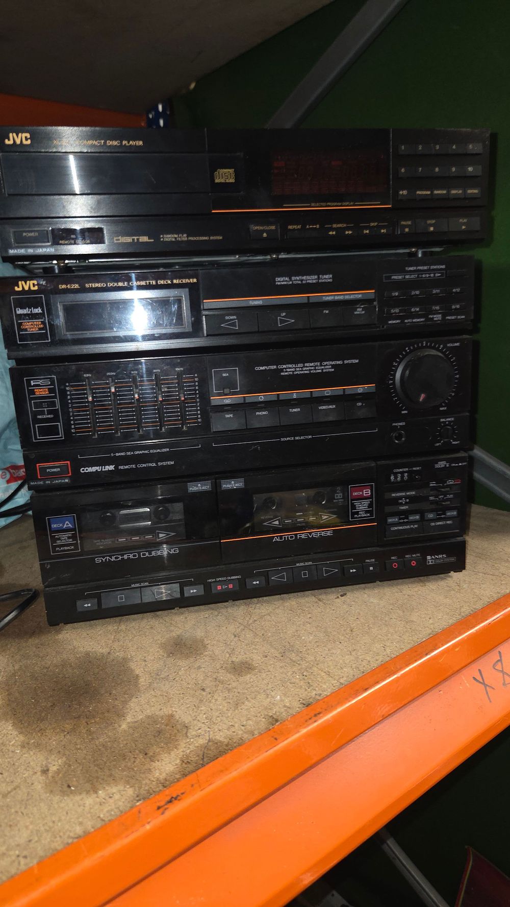 Lot 342 – JVC Hi-Fi Stereo Stacking System powers on