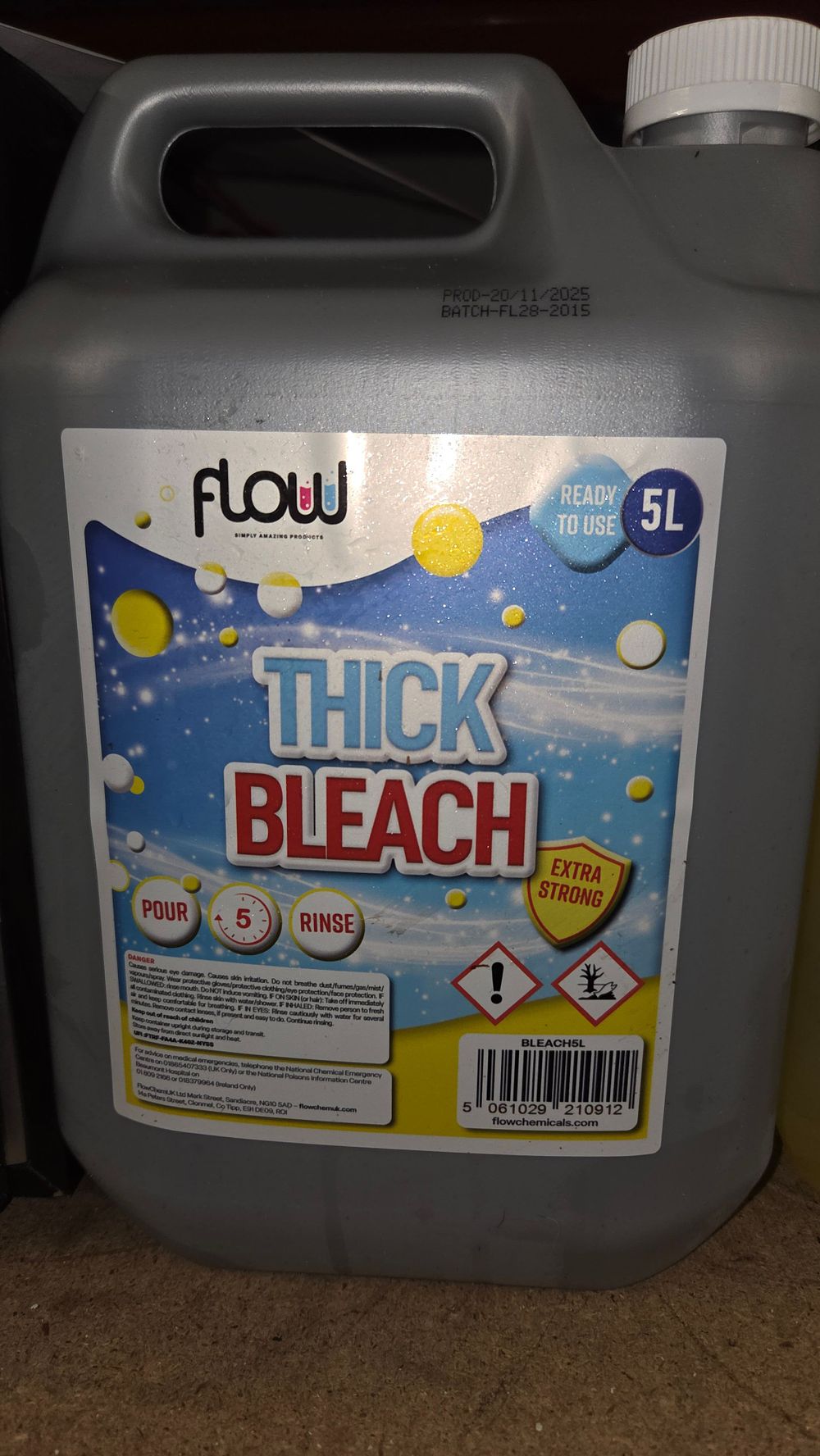 Lot 349 – Flow 5L Extra Strong Thick Bleach