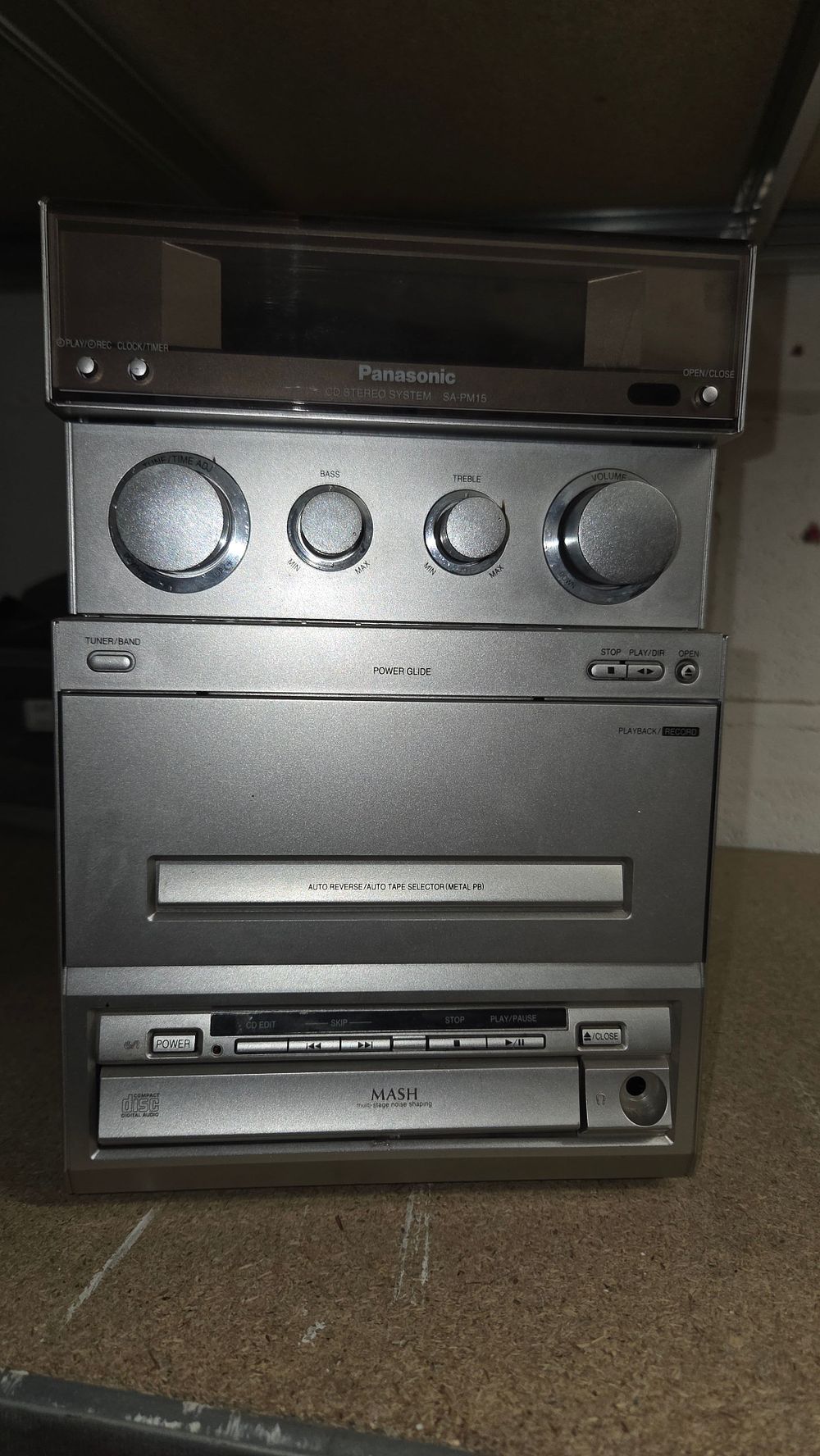 Lot 376 – Panasonic SA-PM15 CD Stereo System with Cassette Deck