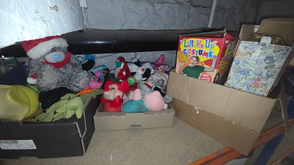 Lot 398 – A collection of teddies, costumes and porcelain dolls etc