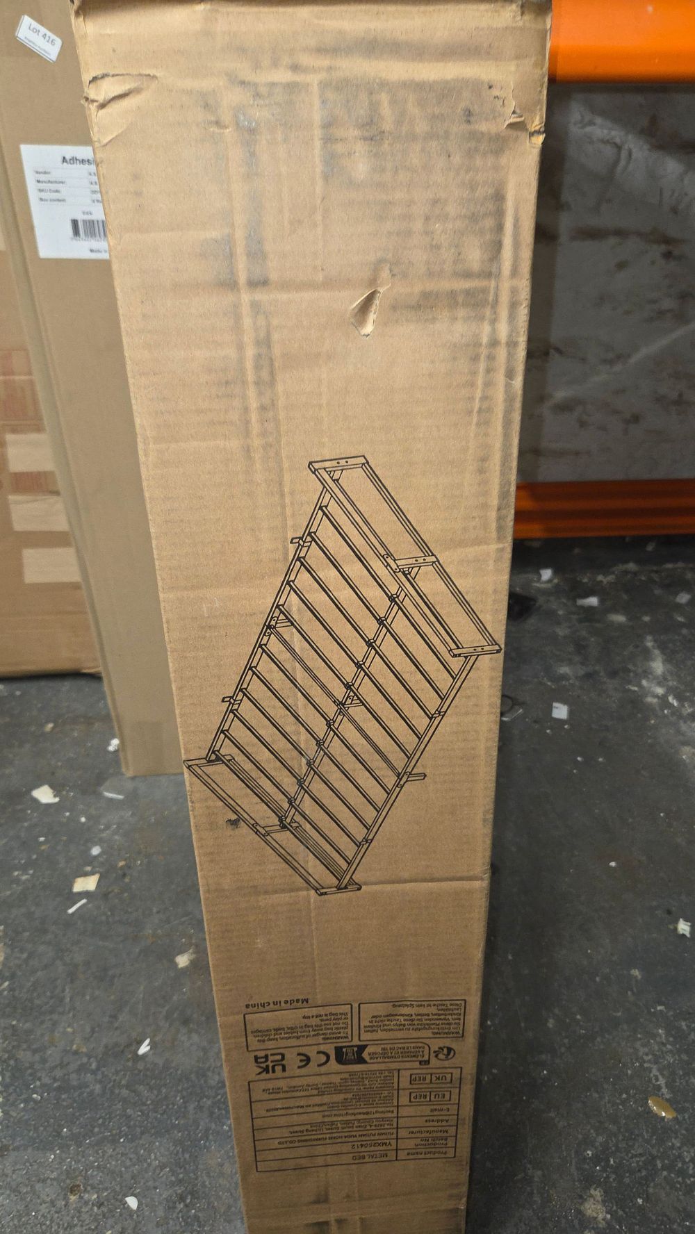 Lot 420 – King Size Metal Platform Bed Frame Model YMX250412