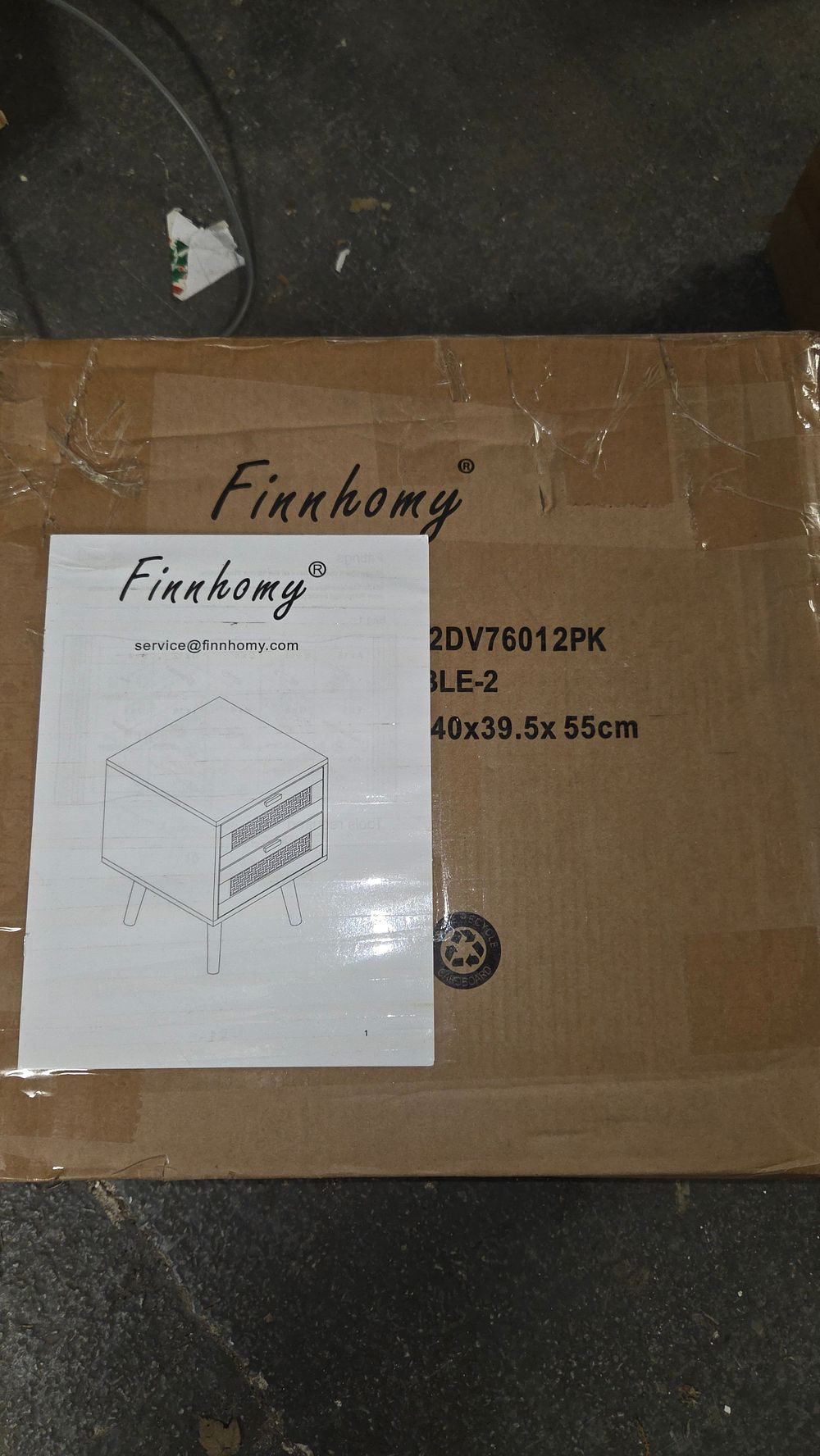 Lot 430 – New Finnhomy Model 2DV76012PK BLE-2 Bed Side Table