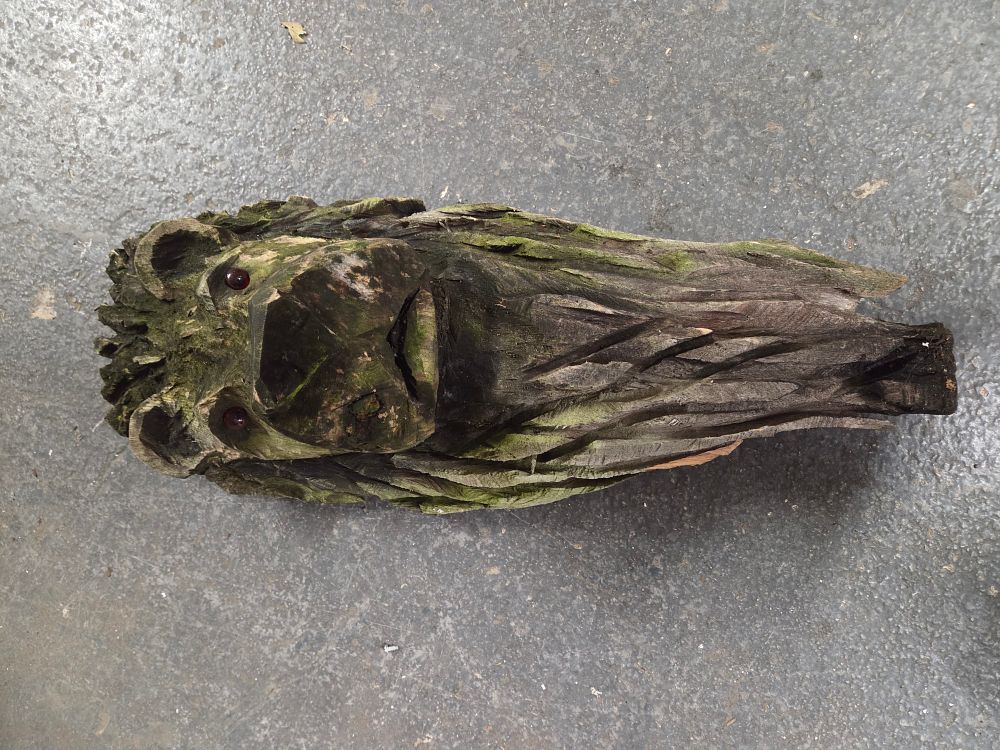 Lot 431 – A Large Wooden Garden Wall Ornament