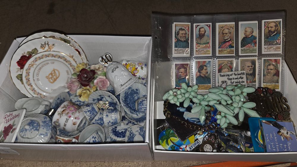 Lot 438 – A Collection of Miniature Ceramics Cigarette Cards and Trinkets