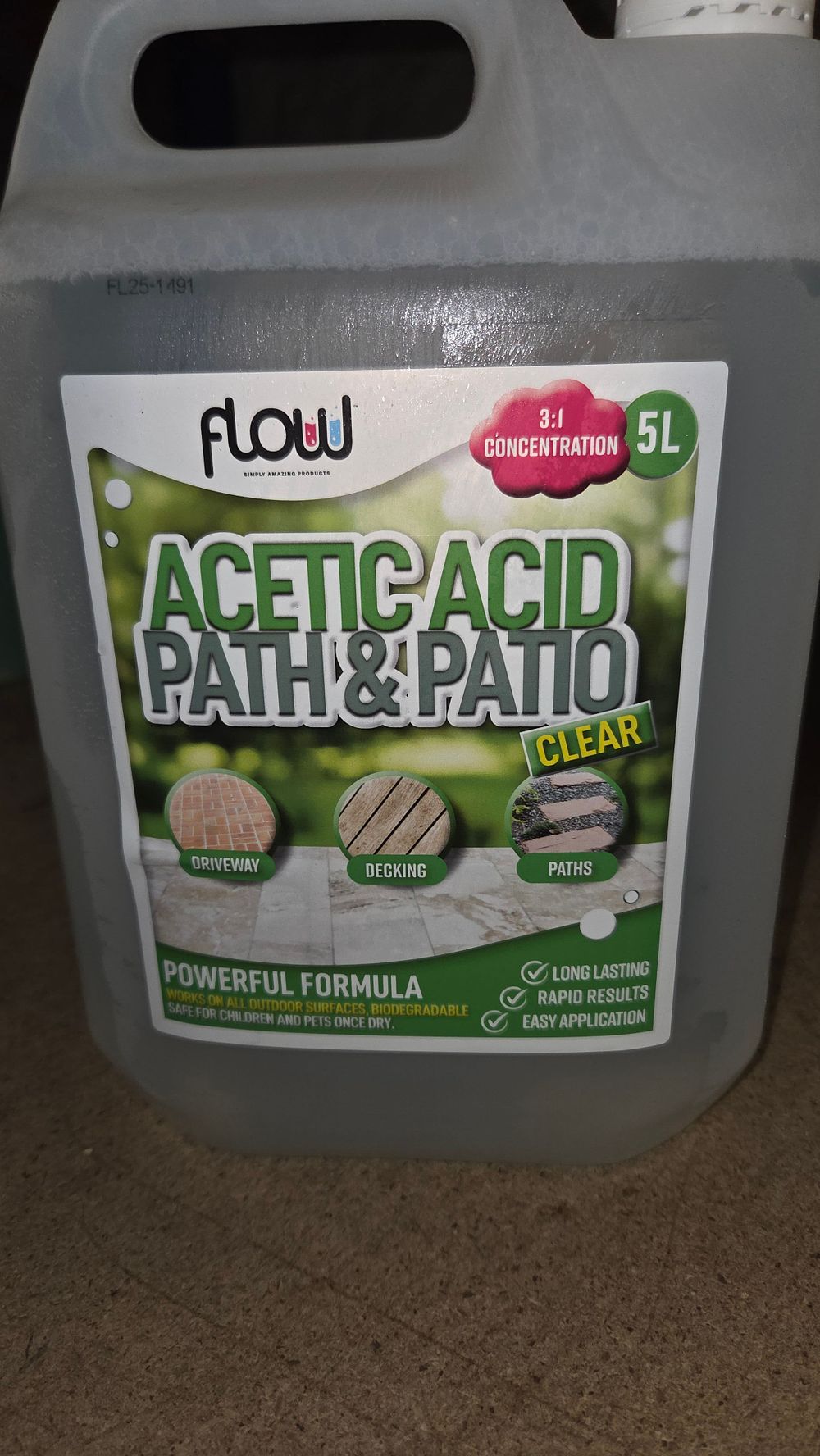 Lot 449 – Flow 5 Litre Acetic Acid Path and Patio Cleaner