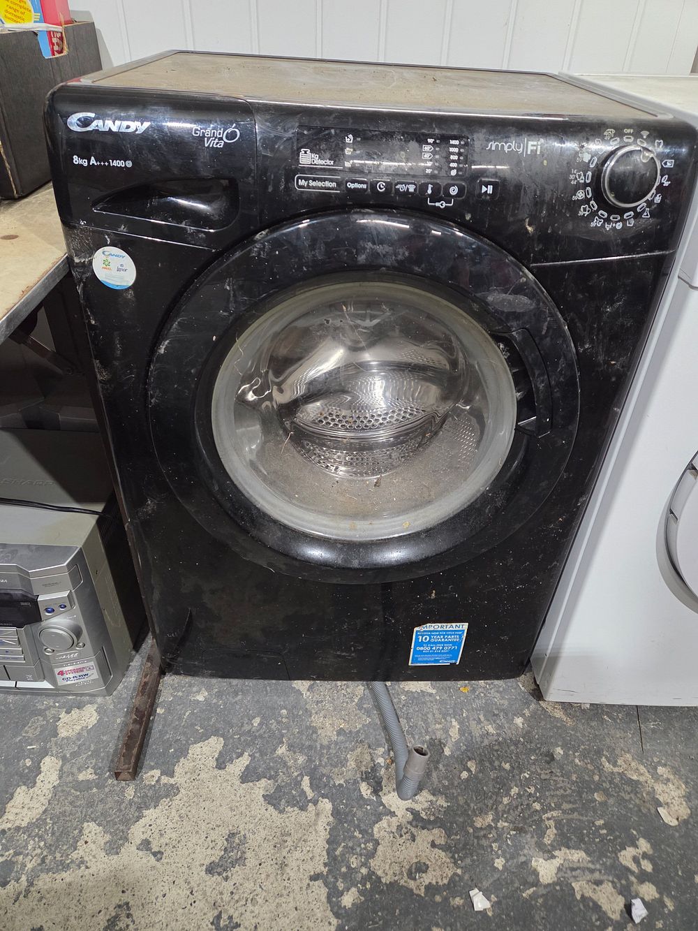 Lot 477 – Candy GrandÓ Vita GVO 1482DB3B 8kg 1400 Spin Washing Machine w/o