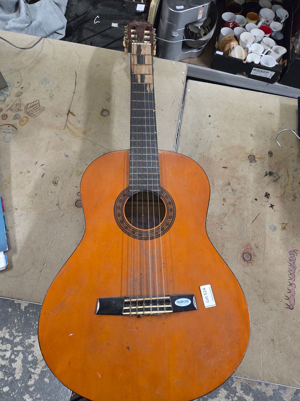 Lot 524 – Valencia Classical Acoustic Guitar with Nubone Bridge