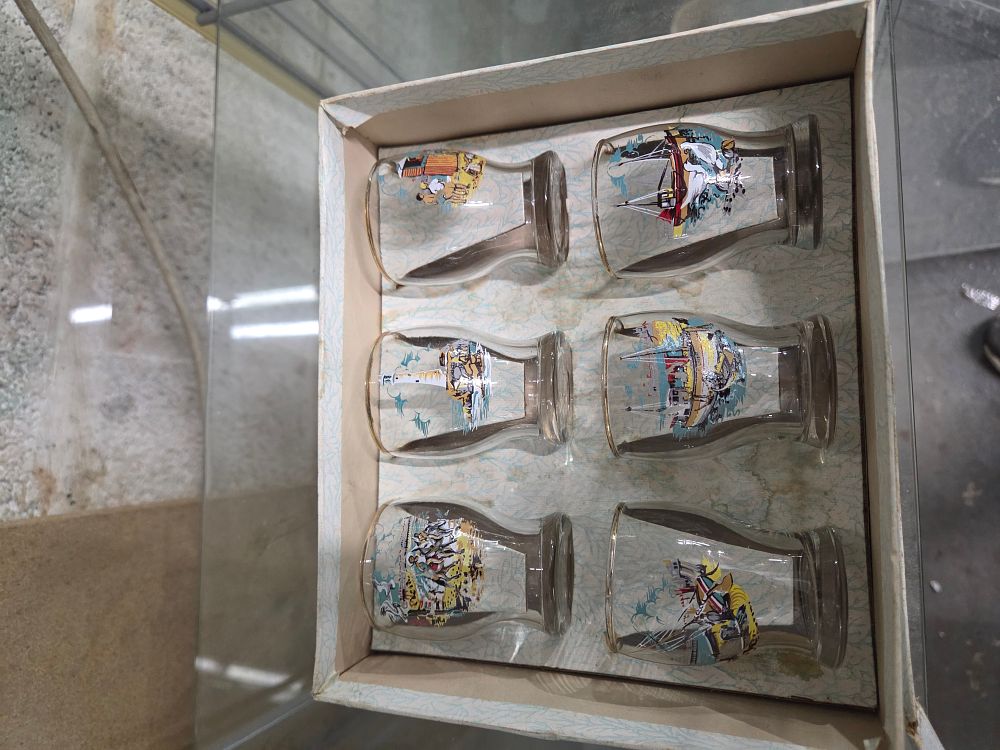 Lot 611 – A Collection of Nautical Themed Clear Shot Glasses