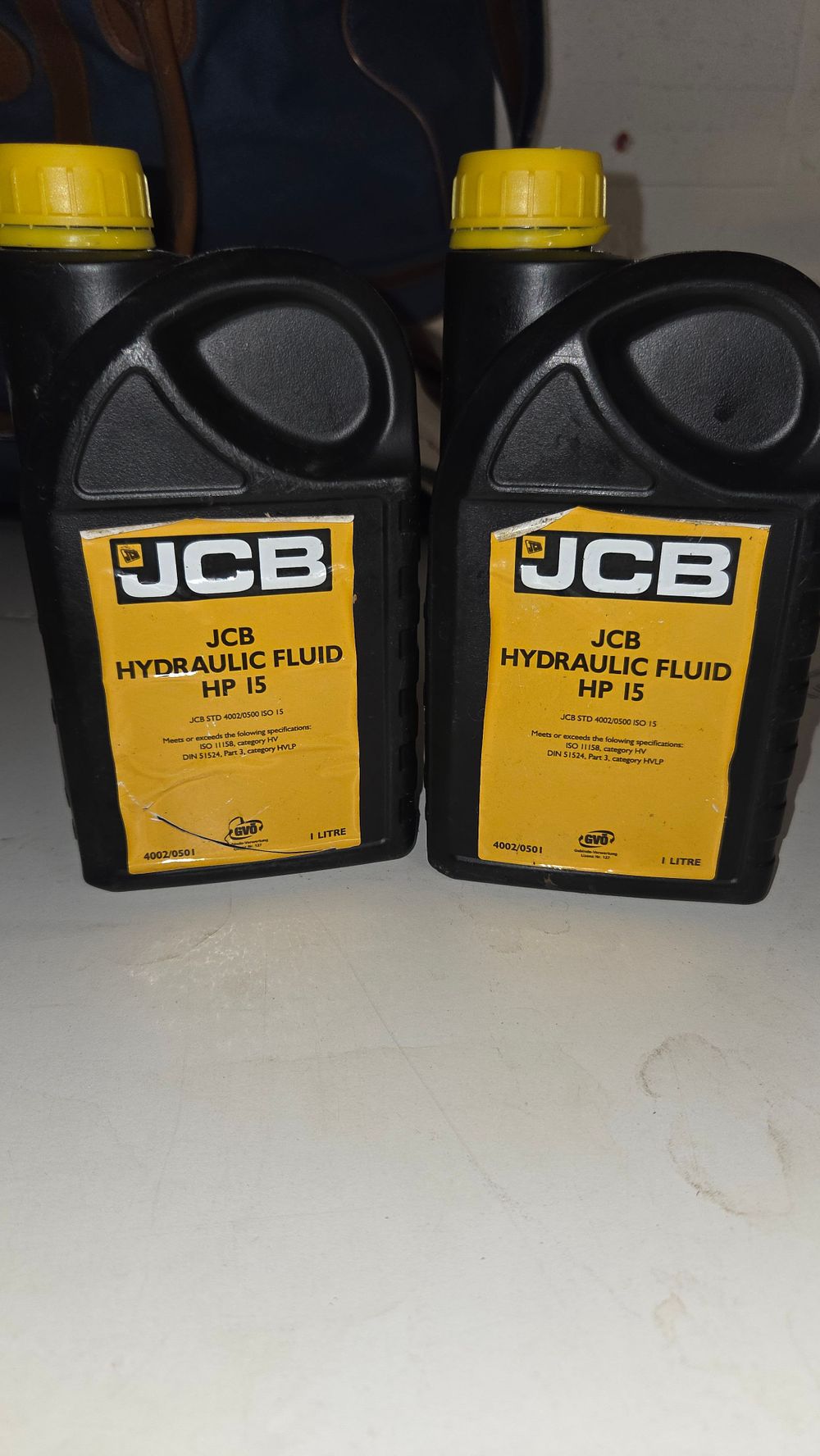 Lot 151 – Two JCB Hydraulic Fluid HP 15 Containers