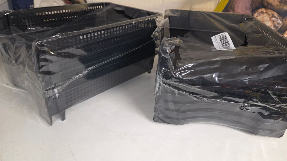 Lot 153 – A Collection of Hobby Life Black Plastic Storage Baskets