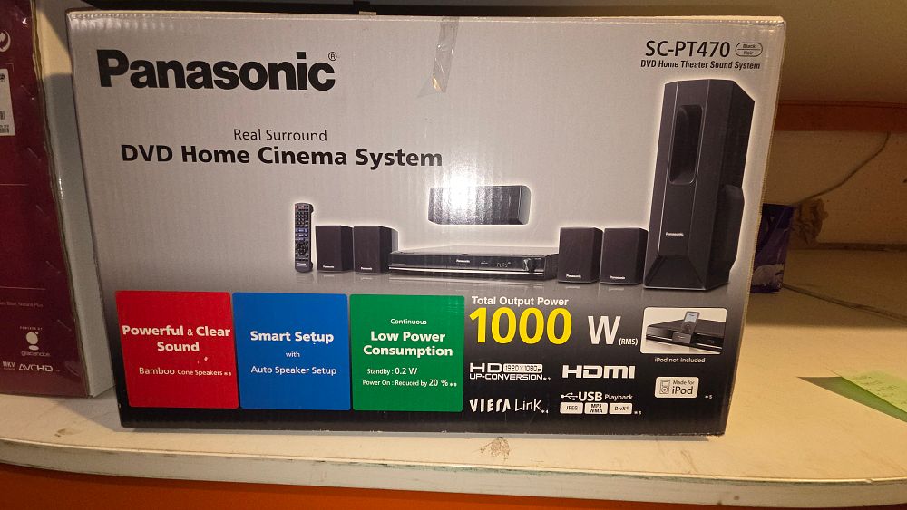Lot 204 – Panasonic SC-PT470 DVD Home Cinema System w/o