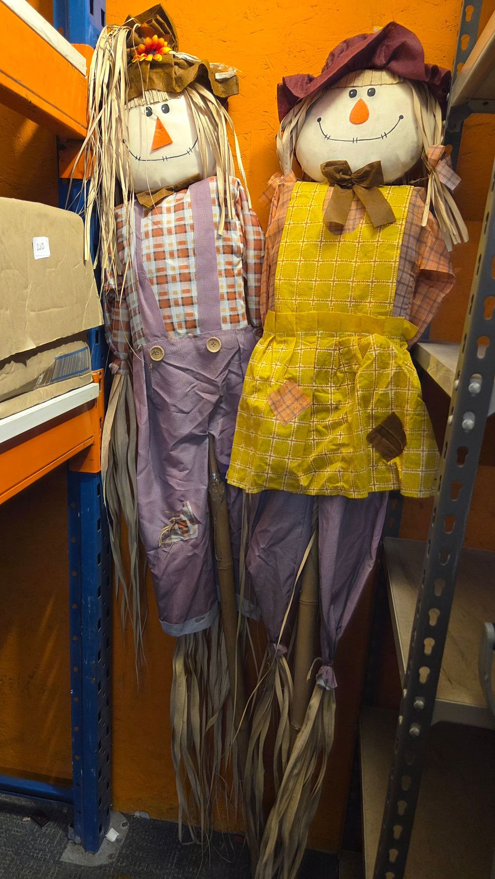 Lot 218 – Two Decorative Fabric Scarecrows