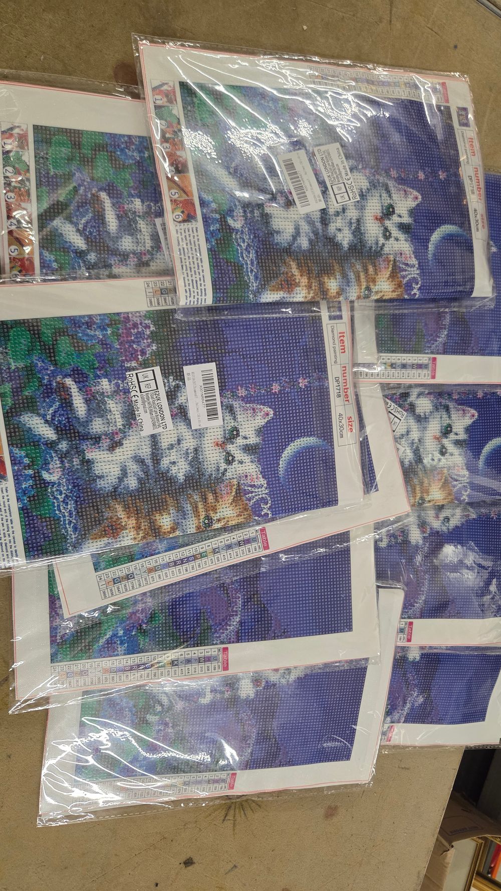 Lot 231 – Ten Kittens Diamond Painting Kits DP1718
