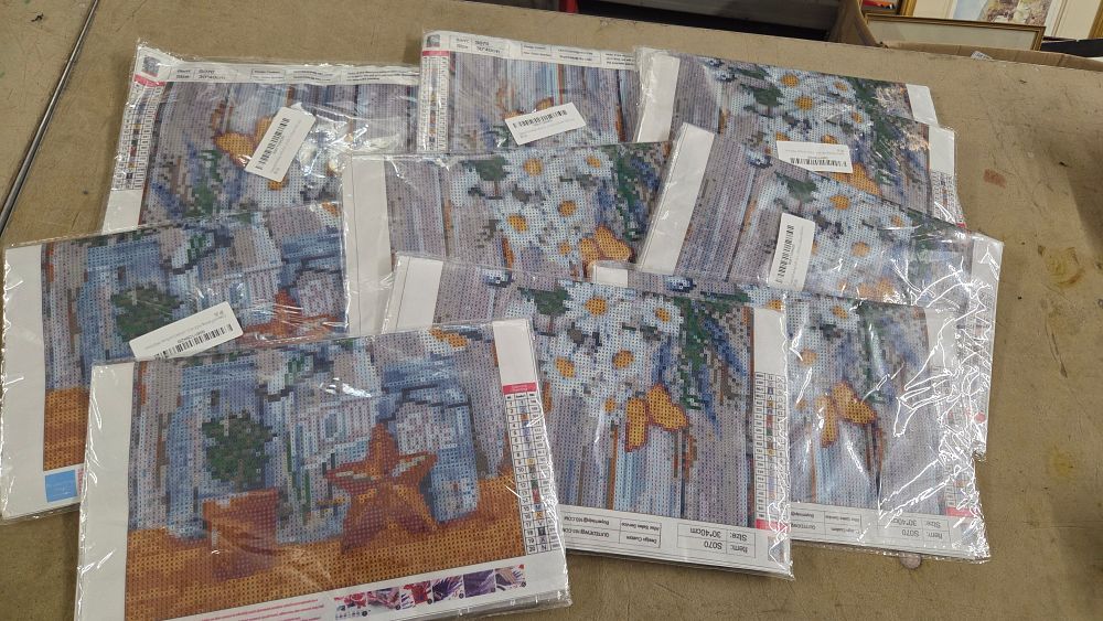 Lot 237 – Ten Nautical and Floral Slogan Diamond Painting Kits