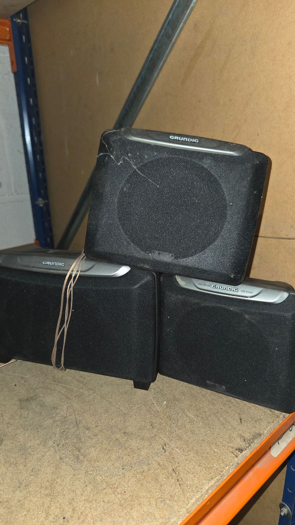 Lot 243 – Three Grundig Black and Silver Speakers